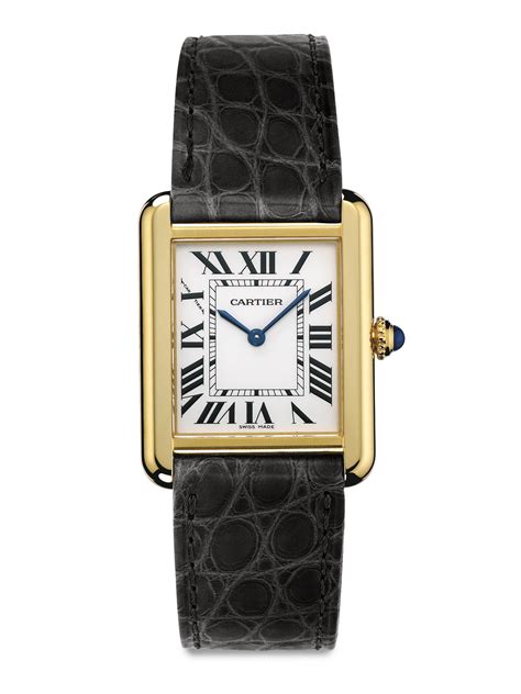 small gold cartier tank watch